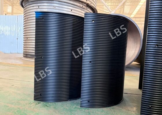 Left-hand 40° MC Cast Nylon Lebus Drum Sleeve For 11mm Steel Wire Rope